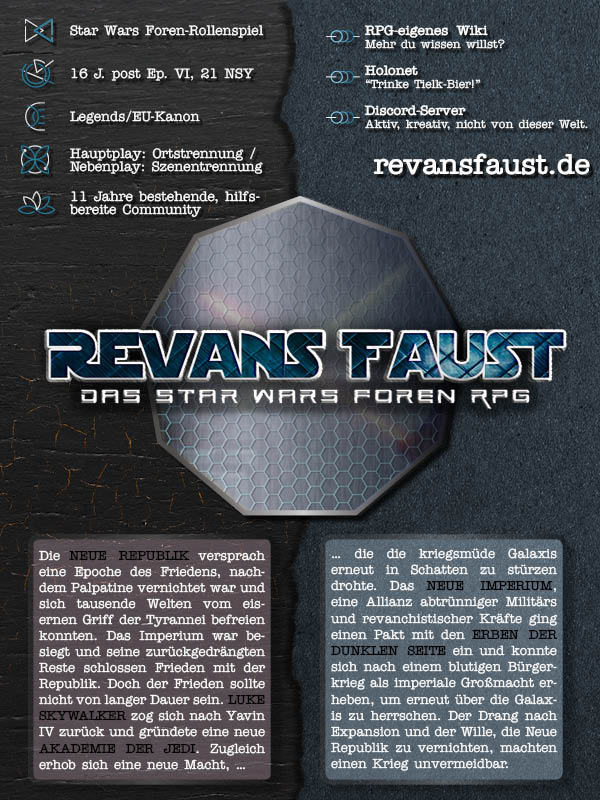 Revans Faust Beschreibungsbanner